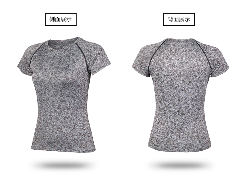 Buộc áo thể thao cho phụ nữ tay ngắn cổ tròn mùa hè chạy marathon tập thể dục yoga áo thun ngoài trời nhanh khô áo thun gym nam