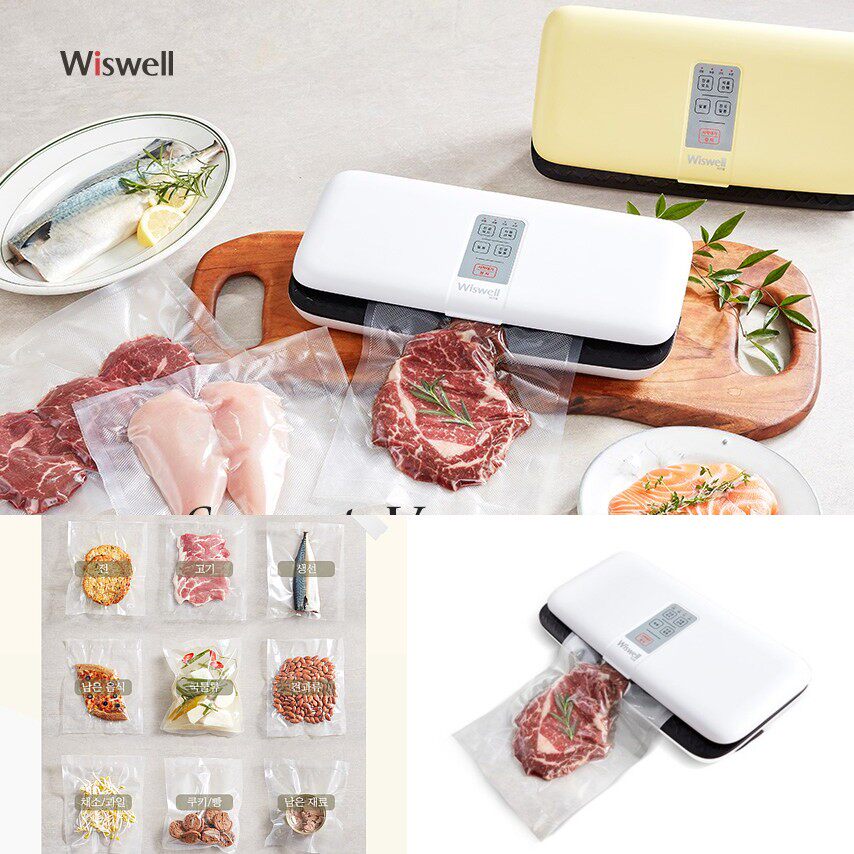 Korea Imports Home Vegetable Chicken Beef Cattle Fish Seafood Seafood Preservation electric heating plastic bags Vacuuming Compression Sealing Mouth Machine