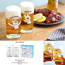 South Korea into the mouth to eat the little sister with the cute rabbit white wine glass hot wine glass cold beer glass 2