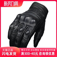 VROTE xe máy retro găng tay mùa hè da cừu thoáng khí chống rơi xe máy nam đi xe màn hình cảm ứng găng tay da bao tay chống nắng đi phượt găng tay phượt hở ngón