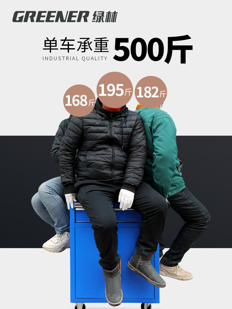 Green Forest Auto Repair Tool Cart Multifunctional Trolley Drawer-Type Mobile Tool Cabinet Iron Cabinet Workshop Repair Box