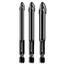 Special drill for green forest tile punching special drill full porcelain dry beating glass impact drill drilling triangle Kong-Kong-hole perforator 6mm