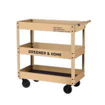 GREENER trolley industrial style meal collection household mobile bookshelf tool storage snacks green plant flower rack