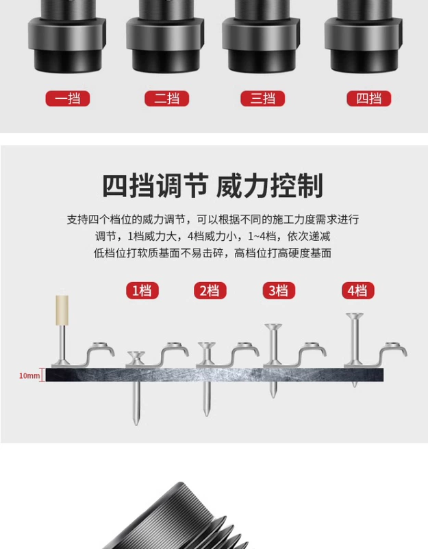 súng bắn ghim bằng hơi Greenland pháo súng bắn đinh trần hiện vật tất cả trong một móng tay chụp súng đặc biệt bê tông thép móng tay nghề mộc giảm thanh trang trí xi măng đinh bắn súng máy bắn đinh điện xcort