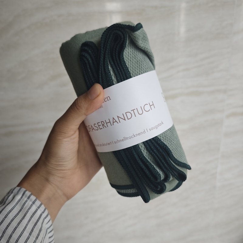 80*130 Sage Green Microfiber Composite Fabric Quick-Drying Bath Towel Absorbent Quick-Drying Swimming Outdoor Lanyard
