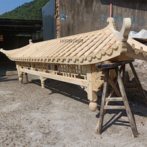 Chinese antique solid wood roof eaves false door head ancient building decoration retro cornices wood carvings floating eaves bucket arches and custom-made corners