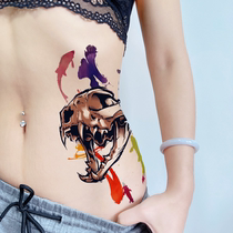Contrast color snake skull waterproof personality durable tattoo sticker tattoo big coffee original
