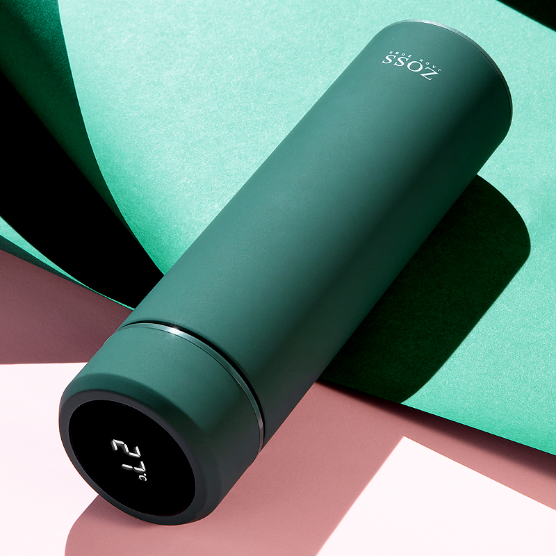 Intelligent temperature measurement thermos Men and women students Simple fresh cup Portable creative personality trend ins water cup