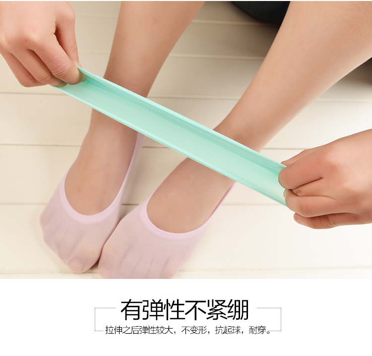 10 cặp vớ thuyền nữ mùa hè non-slip silicone vớ vô hình thấp để giúp nông miệng duy nhất vớ ngắn phần mỏng vớ vớ dễ thương