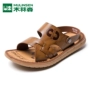 Mulinsen 2018 hè mới sandal nam sandal da thoáng khí đế mềm đế mềm chống trượt đôi dép đi biển đôi giày lười