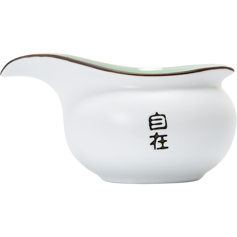 Jun ware fat white lettering and glass up with white kung fu tea accessories zen tea sea inferior smooth porcelain narrow fair keller