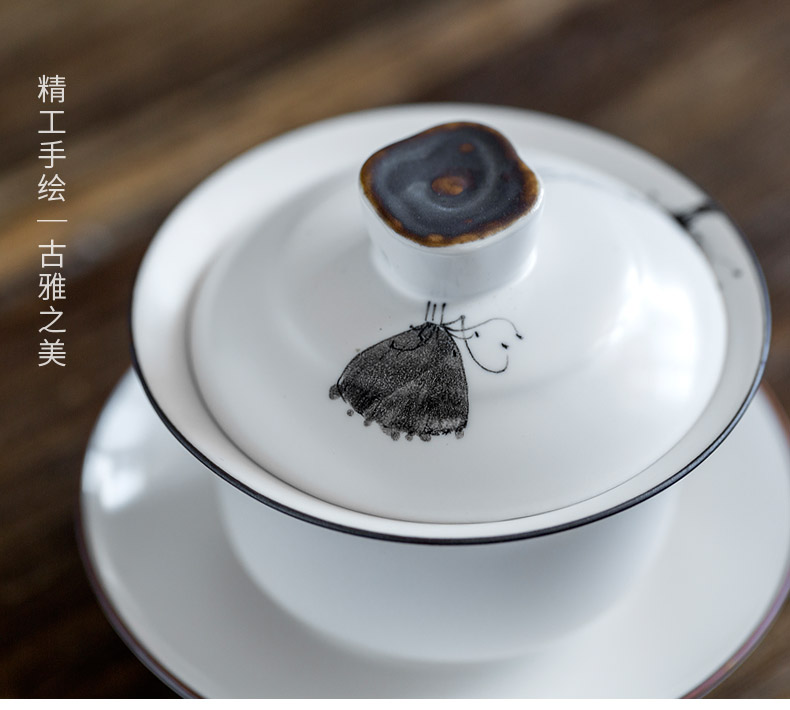Jun ware up porcelain kung fu tea set the features of a complete set of hand - made of ceramic tureen household set of 6 cups