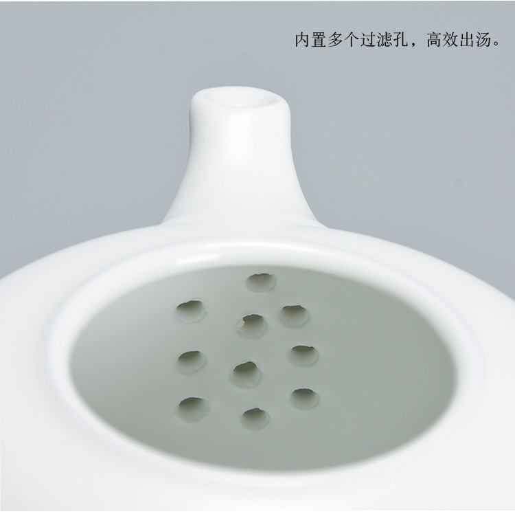 Jun ware teapot single pot of contracted zen household utensils, high - capacity ceramic tea kettle handle pot of 960 ml