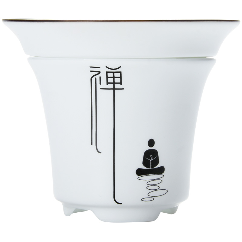 Jun ware fat white tea exquisite ceramic filter) kung fu tea accessories tea tea strainer mesh tea strainer