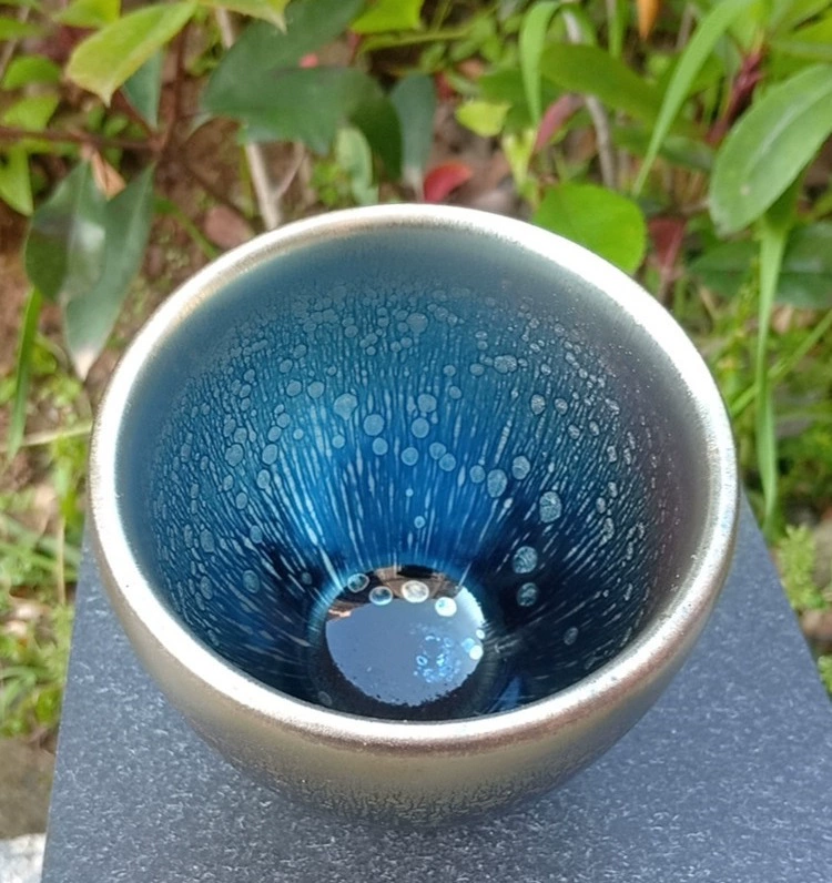 Jianzhan Teacup Master Cup Large Iron Tyre Jianyao Pure Handmade Original Mine Fair Cup Oil Drop Đánh bạc Bộ trà Jianjian - Trà sứ