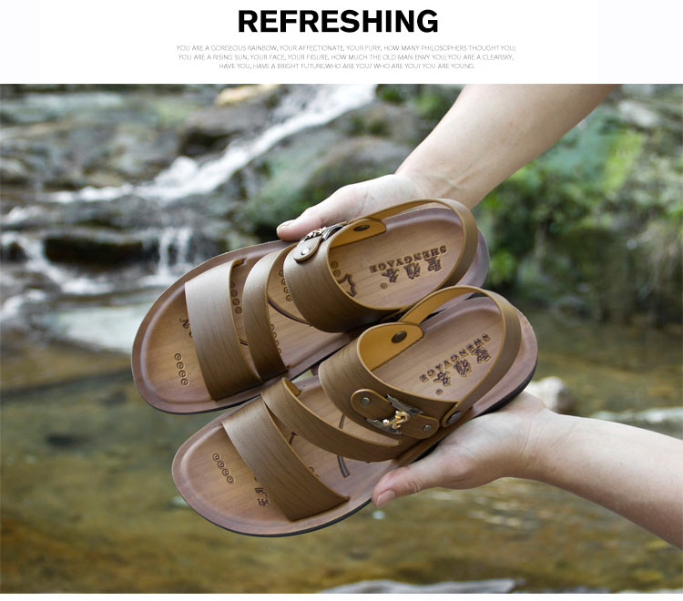 Mùa hè thêm đôi sandal đế rộng thông thường 45 đôi giày da hở ngón cho nam 37 đôi dép trẻ trung và dép 46 47 48 yard shop giày nam