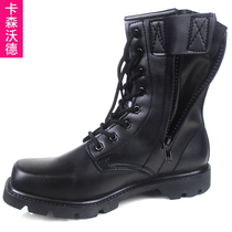 Security summer combat boots high leather boots black boots British Martin boots Korean version of overalls men