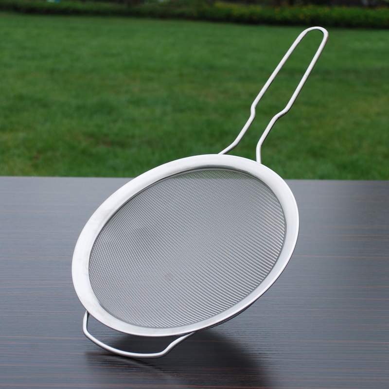 Stainless Steel Leaking Spoon Egg Liquid Filter Screen Ultra-fine Trumpet Round Leak Net Filter Screen Dense home Large Number