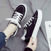 2021 spring new canvas womens shoes Korean version of Joker students black cloth shoes spring and autumn leisure ulzzang board shoes