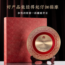 Commemorative plate medals customized bronze medal students souvenir gifts retired company anniversary celebration authorization card