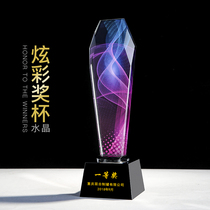 Crystal trophy Customized creative lettering Lettering Medals Corporate Bank Awards Ceremony of Excellence Award Competition