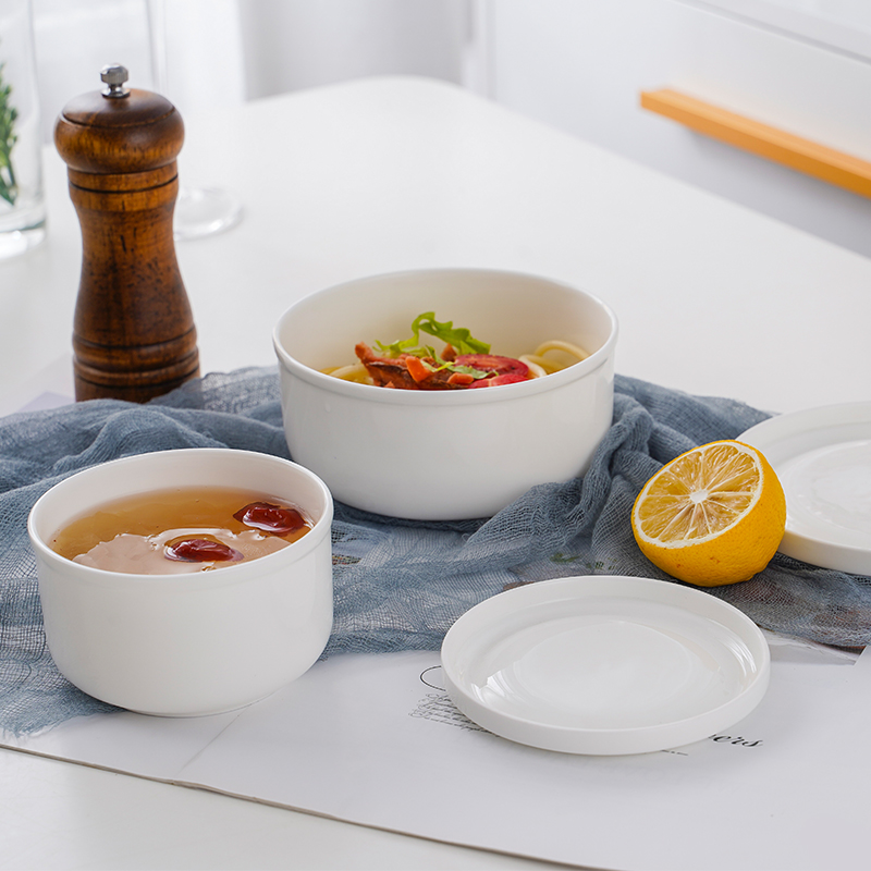 Jingdezhen ceramic bowl with cover lunch box microwave preservation bowl mercifully big rainbow such use students tureen steaming ipads porcelain bowl with cover