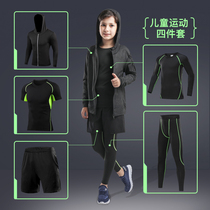 Childrens tights training uniforms boys fitness clothes basketball suits football underpats running sportswear