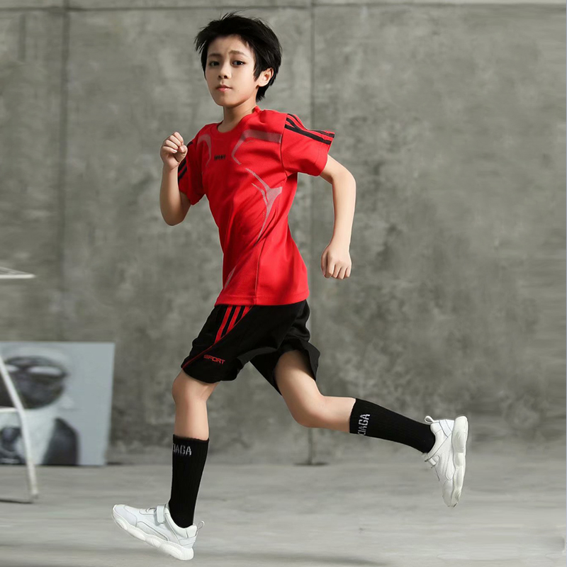 Children's football uniforms short-sleeved sports suits primary school students jerseys custom summer camp team uniforms football training uniforms