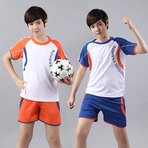 Childrens football suit mens suit short sleeve breathable running training suit primary school jersey custom team sports suit