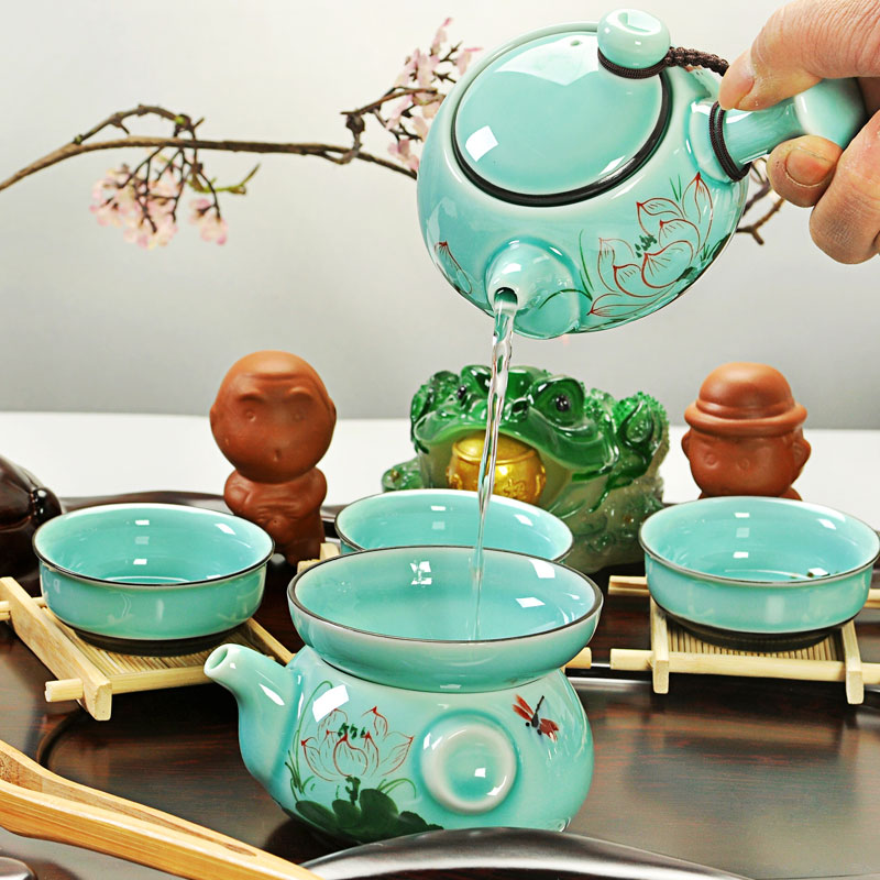 Hui, make tea sets purple kung fu tea set your up with ice to crack the whole electromagnetism technology wood tea tray