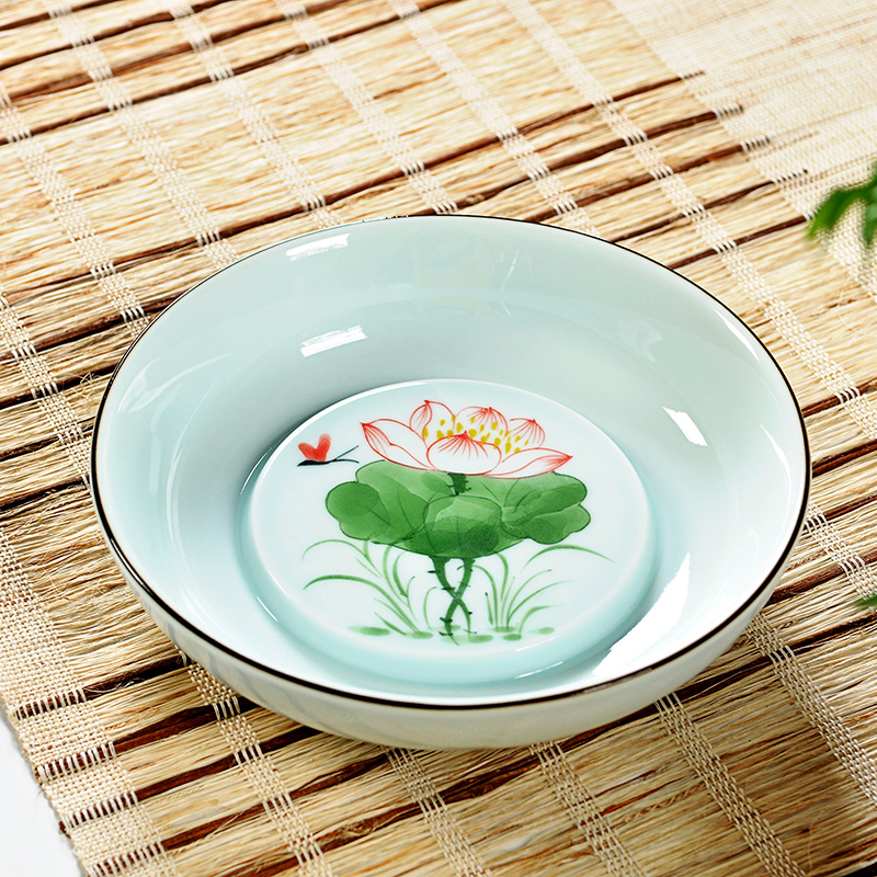 Hui, make tea service manual hand - made green CiHu supporting tea pot bearing seat teapot tea tea accessories motorcycle it pad bearing