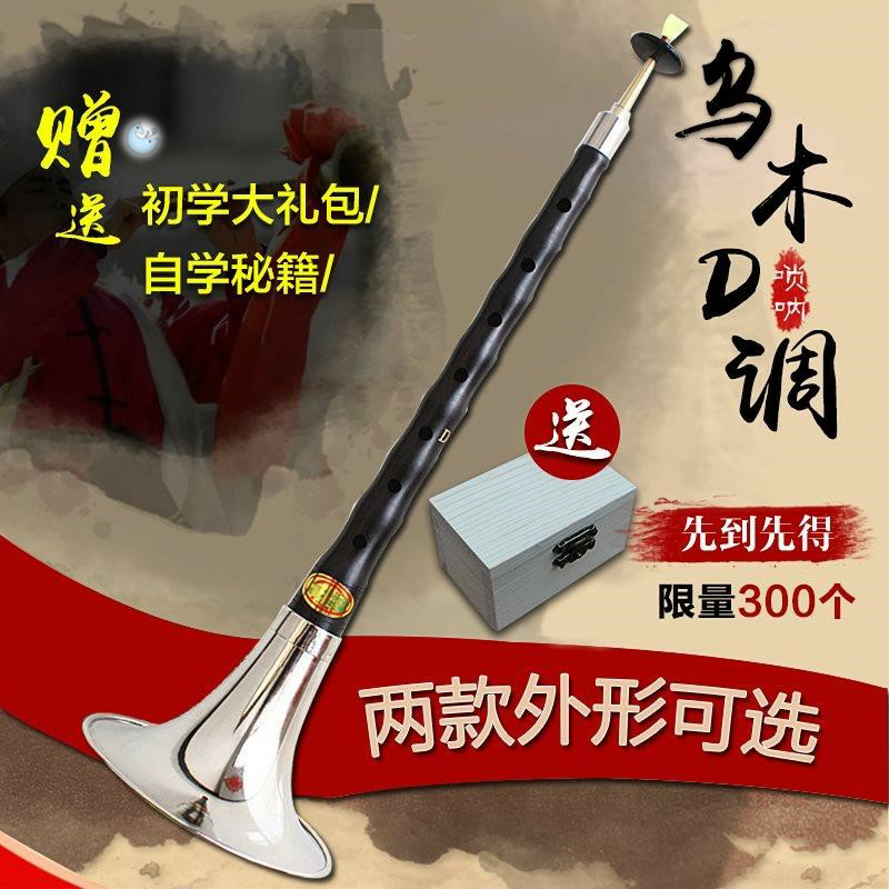 Beginners ebony mahogany ebony suona musical instrument professional adult wind instrument Daquan DC drop B