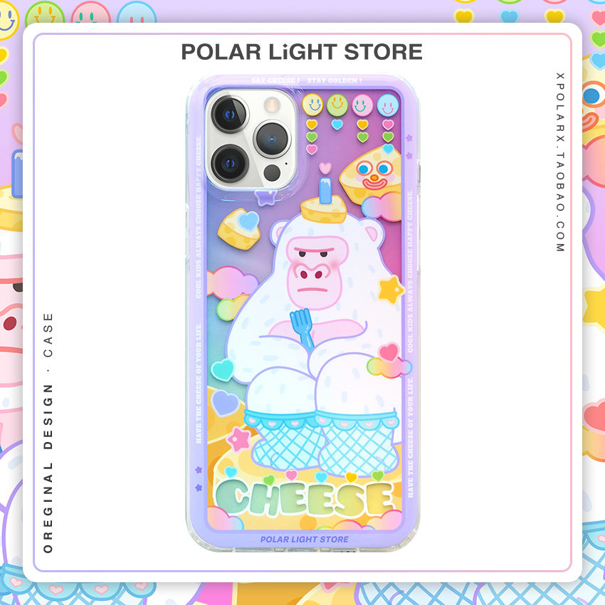 Aurora Cheese Giant Gorilla suitable for Apple's original XS mobile phone 11 cartoon protective shell iPhone12promax