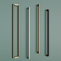 Modern minimalist glass door handle thickened stainless steel handle shop box double door handle solid wood door handle