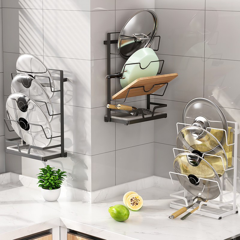 Cover Shelf Free of perforated wall-mounted kitchen Home Sitting type Kitchen Lid Cutting Board Chopping Board for Draining Racks