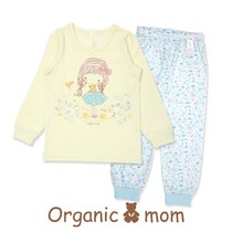  organic mom Korea 2020 spring and Autumn girls childrens underwear home set Childrens clothing 55-75