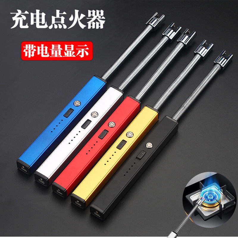 USB Charging Pulse Ignition Gun Stick Kitchenette Long Handle Incense Candle Electronic Arc Batter Fire Thever Coal Gas Stove 