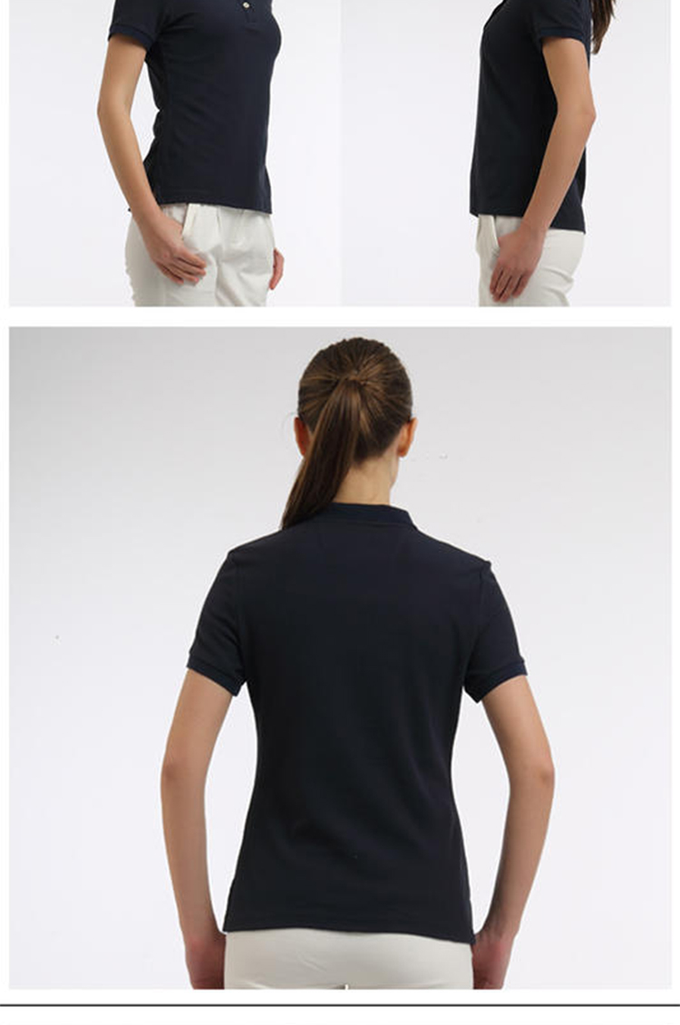 Áo sơ mi nữ mùa hè Lapel Slim Polo Áo thể thao giản dị Cổ điển màu ngắn tay áo ngắn - Áo polo thể thao áo polo nam trang