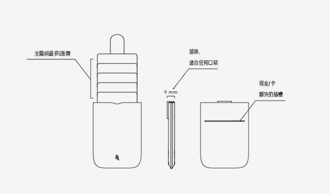Gói thẻ kéo nhiều lớp DAX đầy màu sắc gói thẻ thông minh nhiều màu Thẻ kinh doanh đa thẻ gói hipster siêu mỏng ví đựng thẻ nam