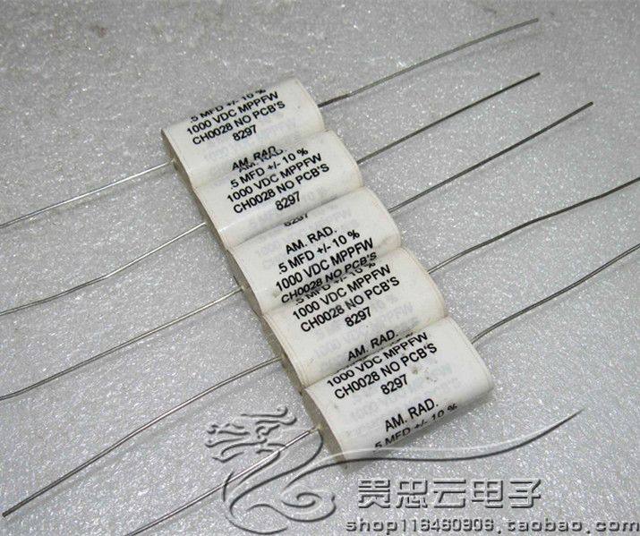 American AM RAD antique 1000V0 5UF generation 0 47UF copper foot bile machine coupling film capacitor
