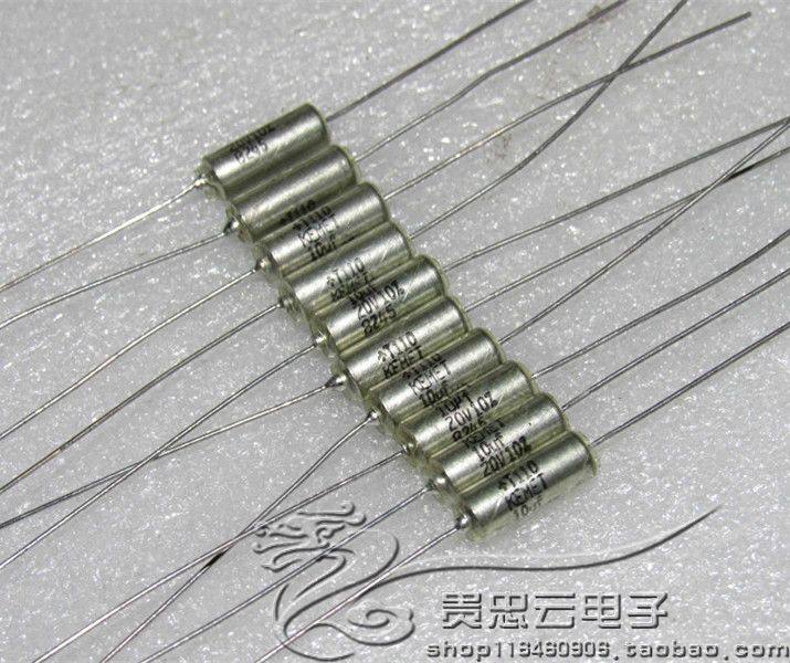 Original box American KEMET Kemei 20V10UF 25V axial gold seal tantalum electrolytic capacitor grinding DAC good product