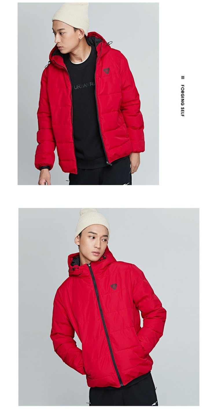 Hongxing Erke down jacket nam 2018 mới mùa thu và mùa đông đích thực quần áo cotton ấm áp áo khoác dày thể thao quần áo nam áo phao adidas