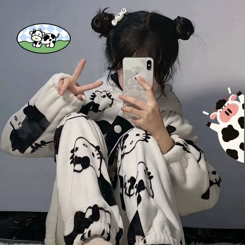 Hello kitty, милая коралловая бархатная зимняя пижама с капюшоном, флисовый комплект, увеличенная толщина