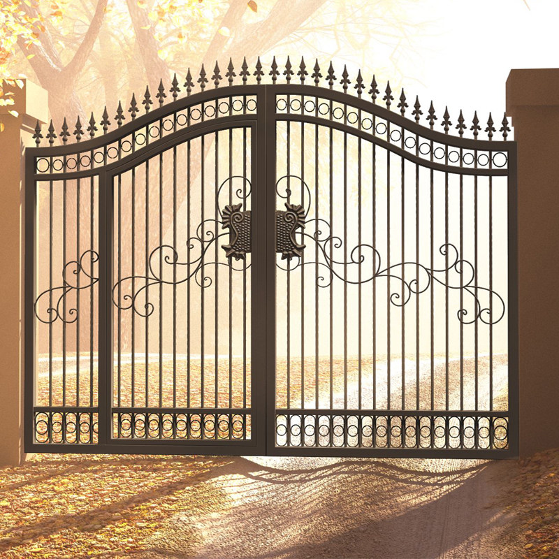 Simple Iron Gate Gate Gate Villa gate Iron Art Double Open Door Community Door Iron Gate Iron Gate can be customized