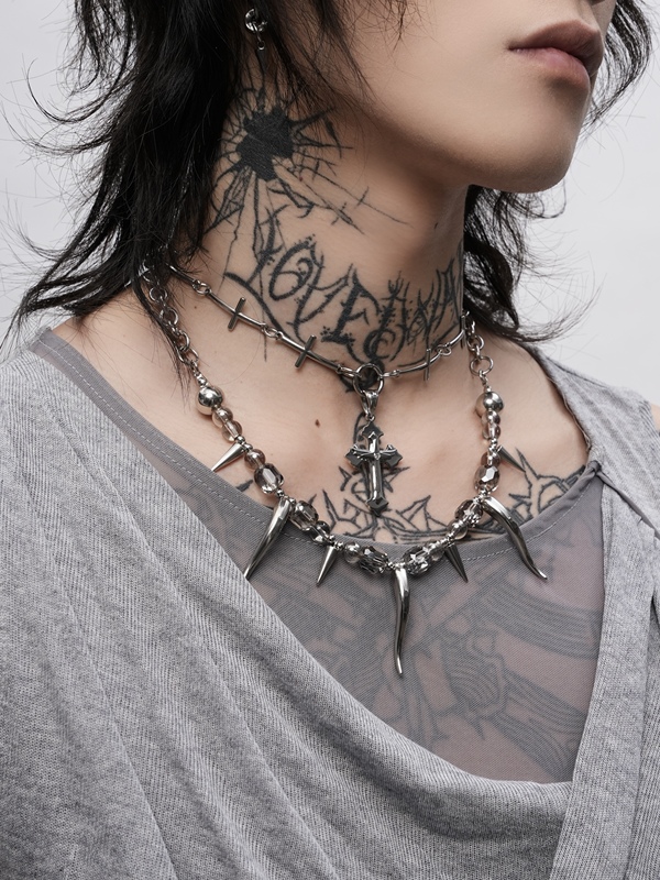 Loveiswar【Guardian Angel】Original Design Punk Style Y2K Subculture High-End Handmade Heavy-Duty Necklace