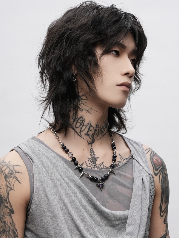 Loveiswar【Purple Night】Original Niche Handmade Punk Style Y2K High-End Beaded Rivet Subculture Necklace
