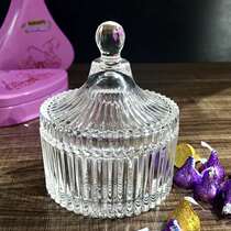 Aesthetic crystal glass storage box storage decorative jar DIY aromatherapy glass jar