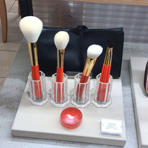 (Spot) Baifeng Tong Zhu shaft make-up brush suit Ginza Three more qualified 6 pieces of brush