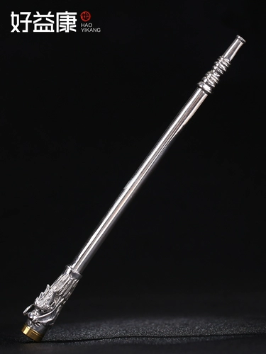 Старомодный медный небольшой дизайнерский высококлассный мундштук ручной работы, серебро 925 пробы, подарок на день рождения