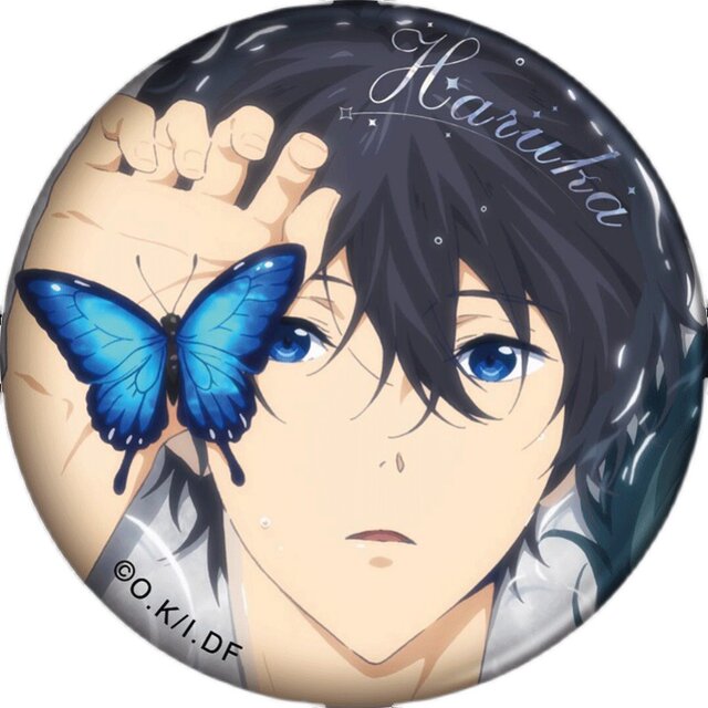 FREE ສະໂມສອນລອຍນ້ຳຜູ້ຊາຍ Butterfly Laser Bar Refrigerator Magnet two-dimensional Anime ຂອງແທ້